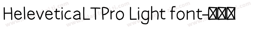 HeleveticaLTPro Light font字体转换